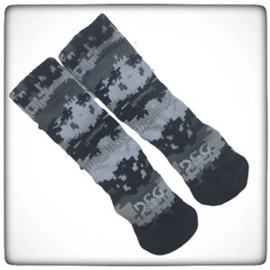 DSG Black Camouflage Soccer Shinpad Socks-Toddler/5yr old size